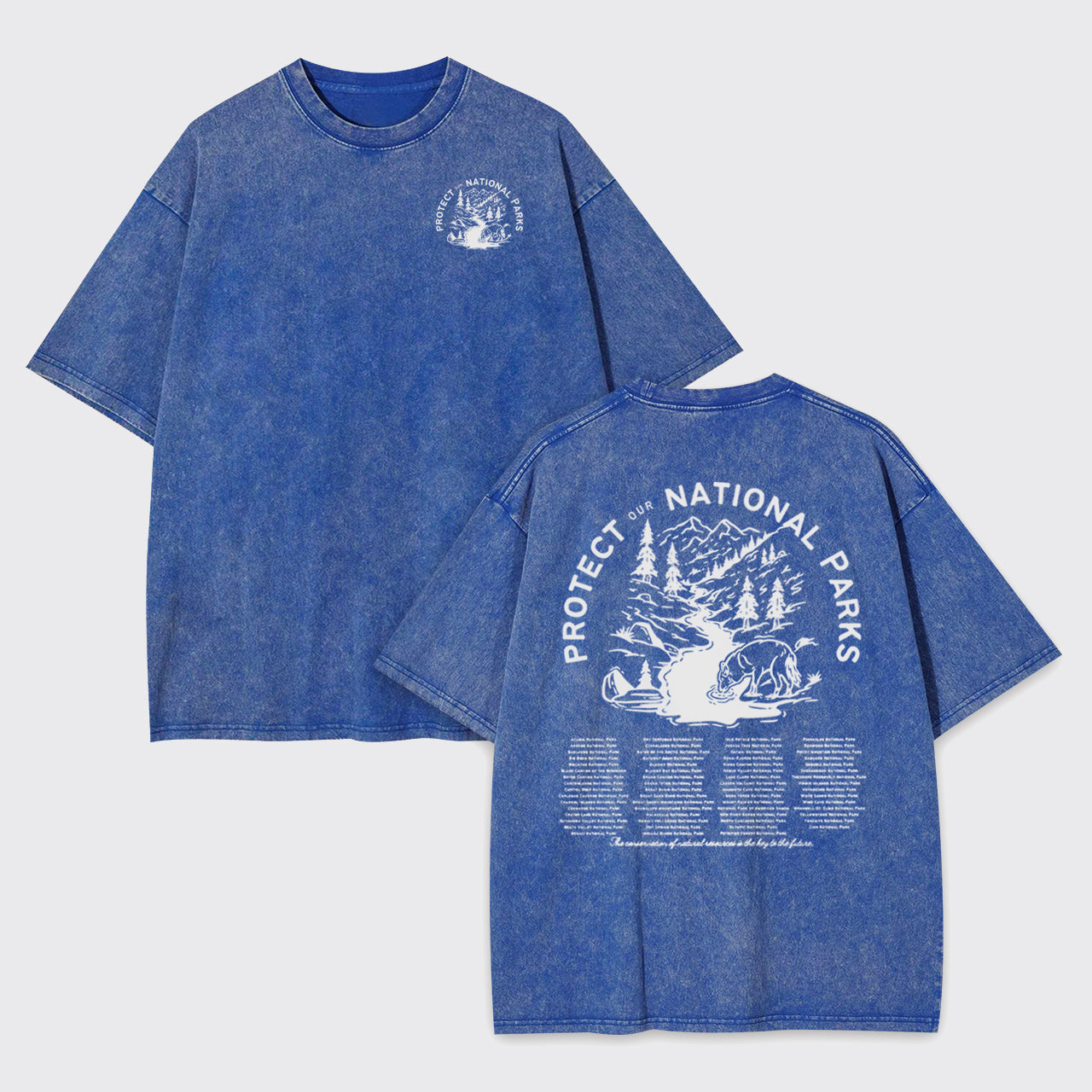 Nature Lover Mountain Hiking Garment-dye Tees