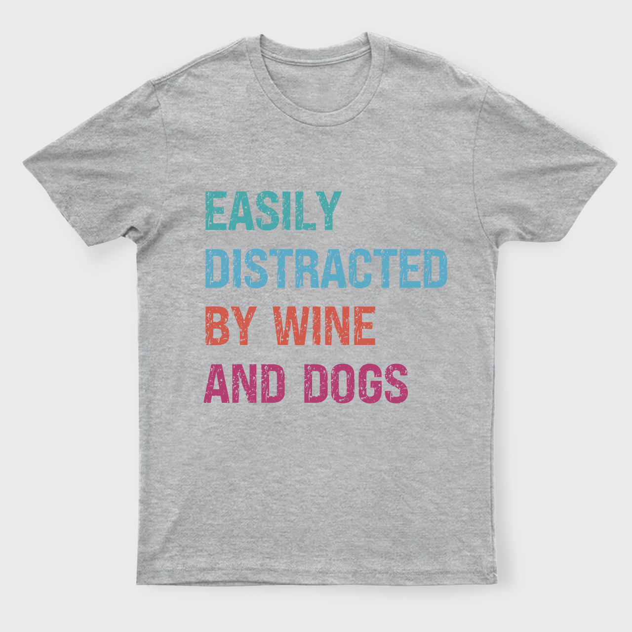 Personalized Easily Distracted by Wine And Dogs T-Shirts
