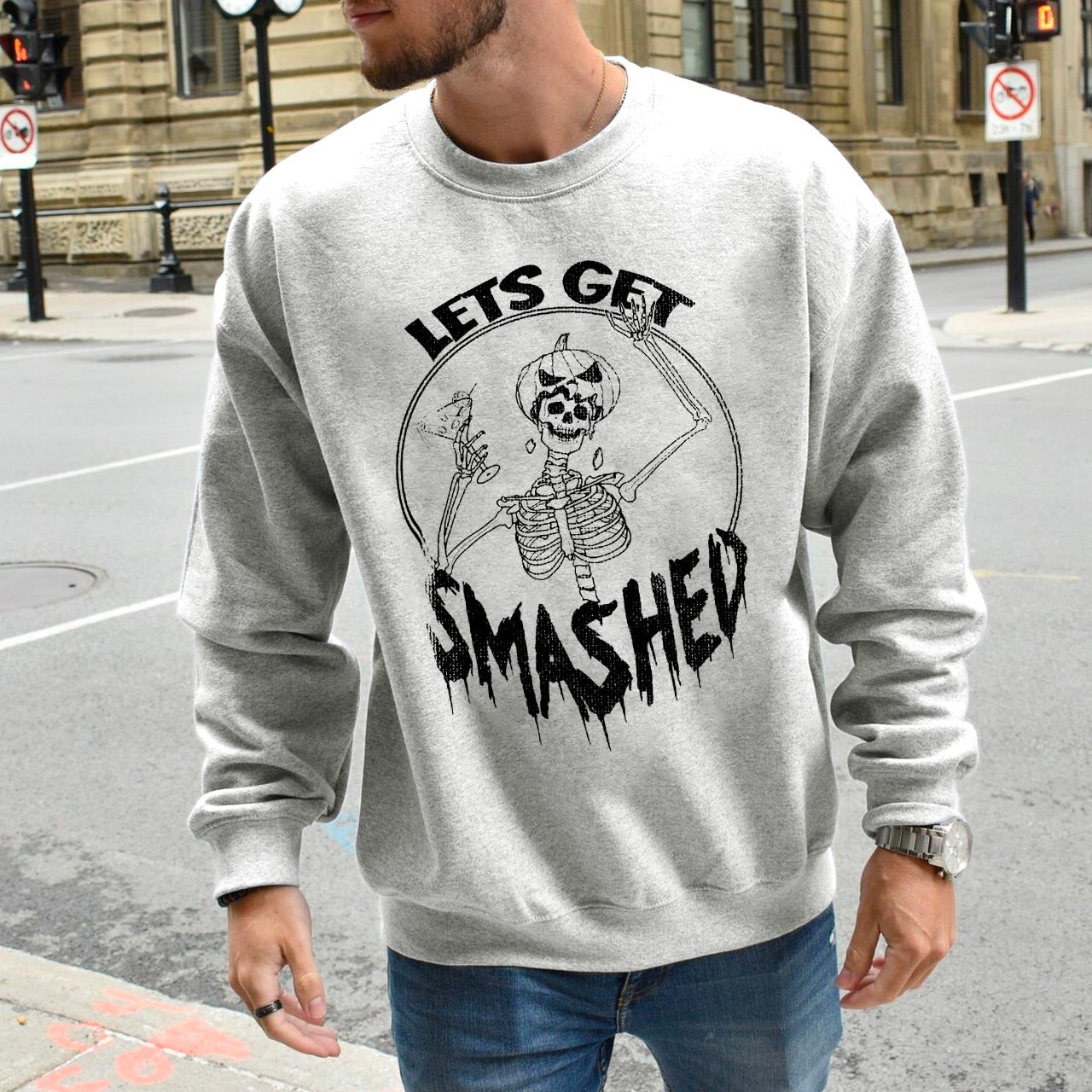 Lets Get Smashed Halloween Sweatshirt
