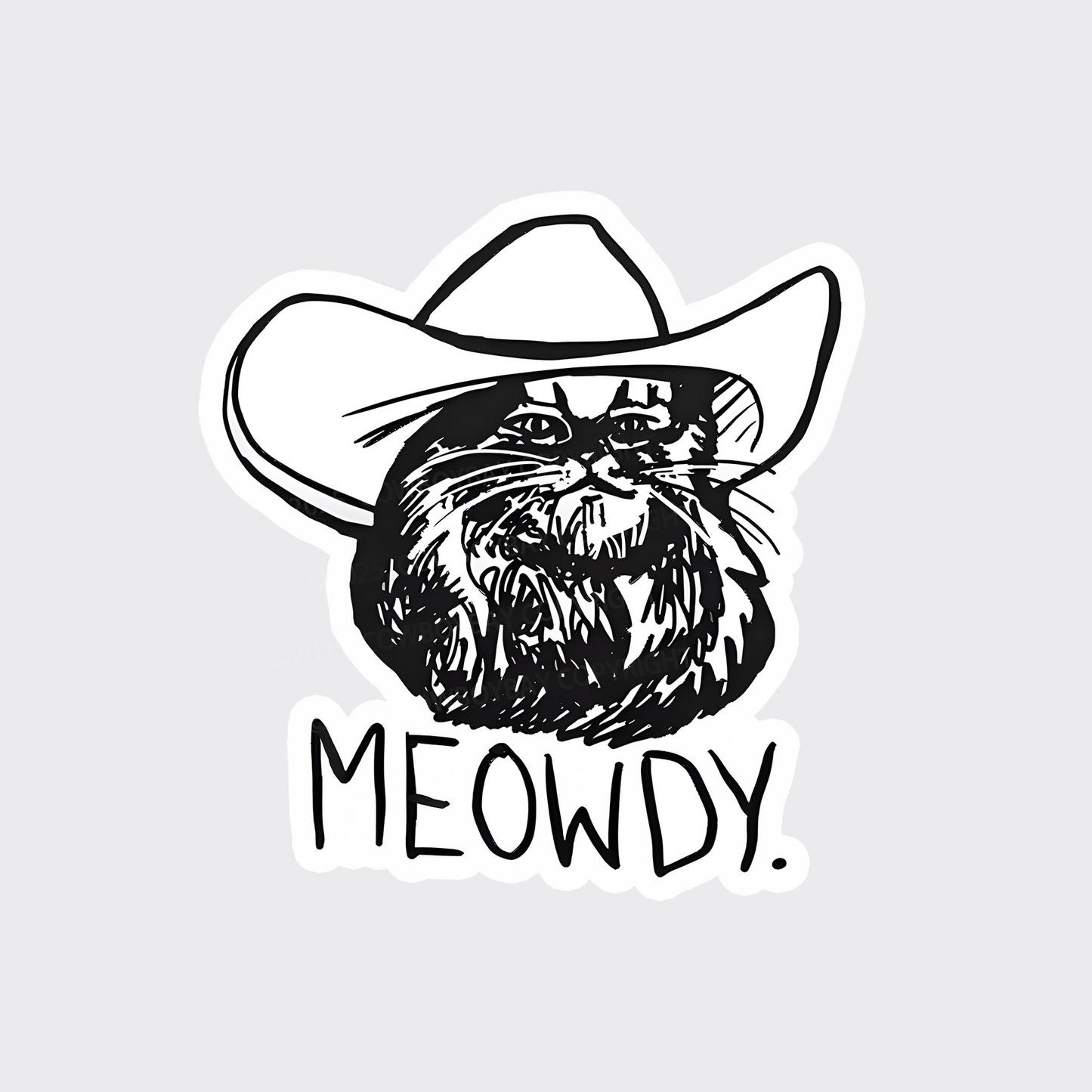 Meowdy Texas Cat_Broncobay Fridge Magnet
