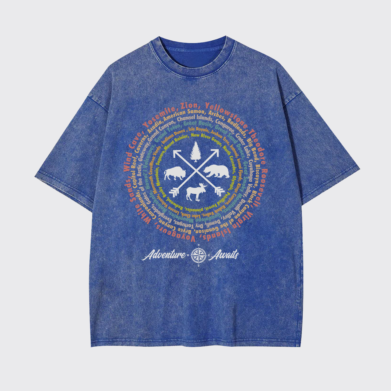Compass And 63 National Park Garment-dye Tees