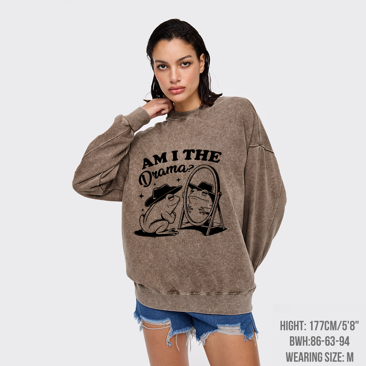 Am I The Drama Washed Sweatshirts
