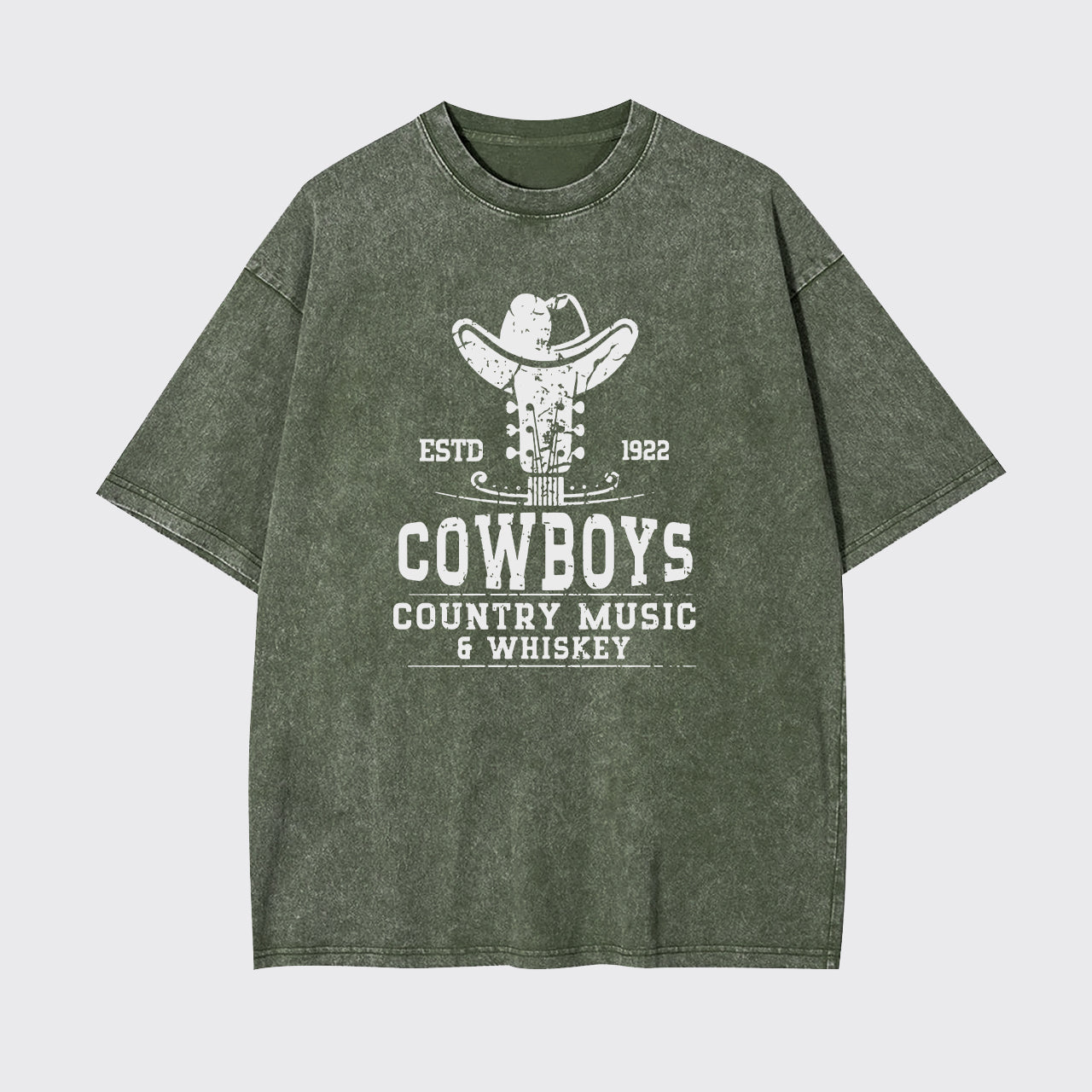 Cowboys Country Music 6 Whiskey Garment-dye Tees