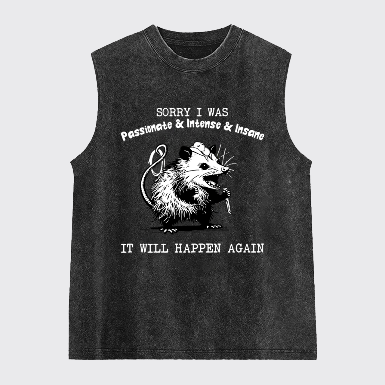 Sorry I Was Passionate&Intense&Insane Washed Tanks
