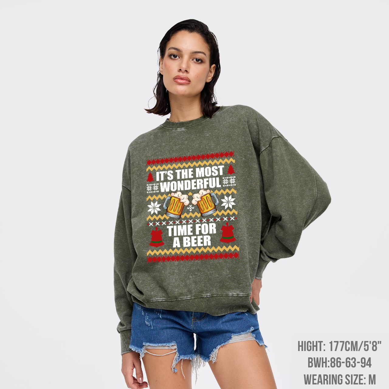 It's The Most Wonderful Time For A Beer Washed Sweatshirts