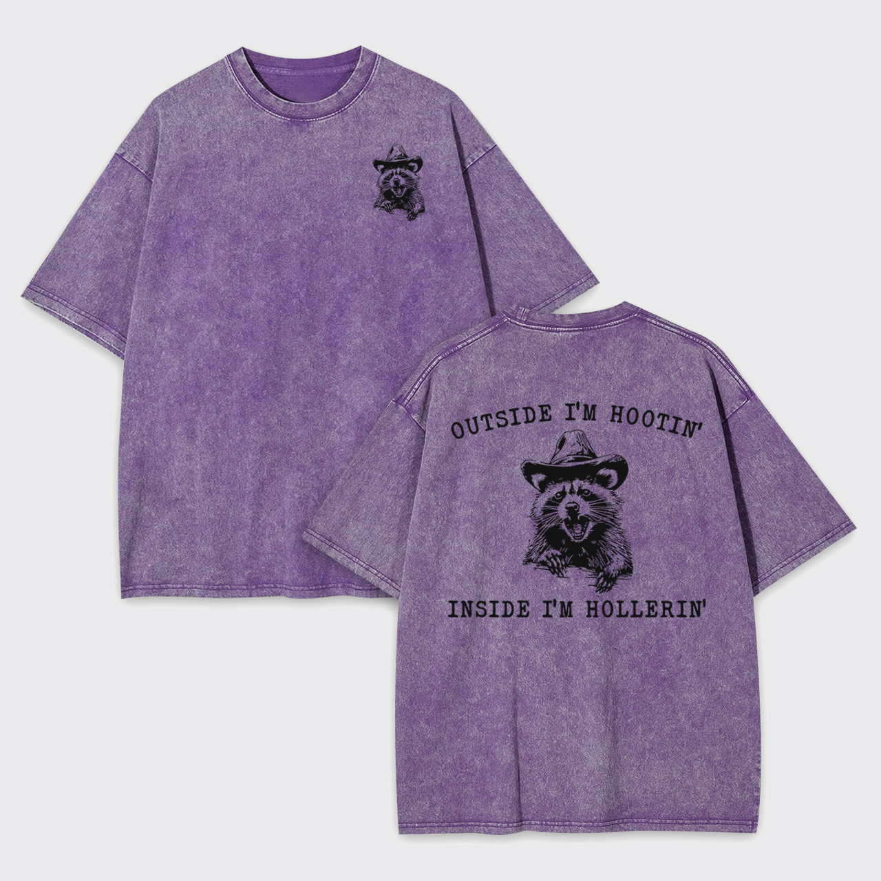 Outside I'm Hootin But Inside I Be Hollerin Garment-dye Tees