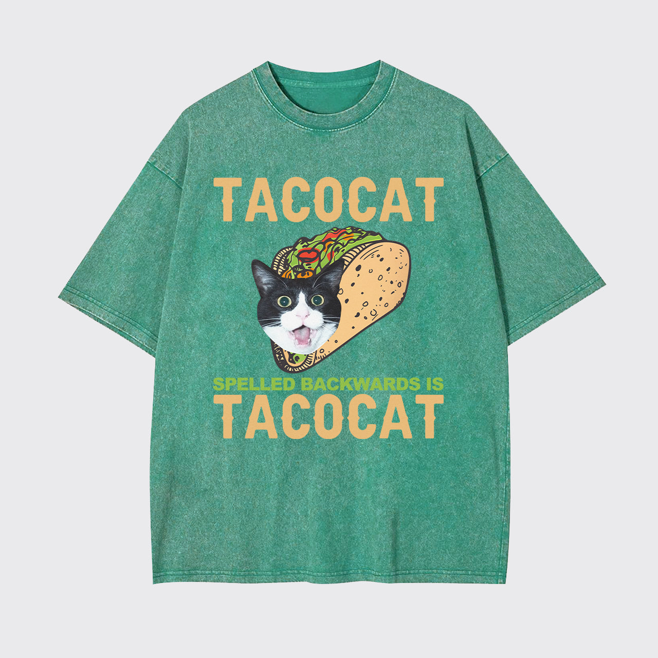 Tacocat Spelled Backwards Is Tacocat Garment-dye Tees