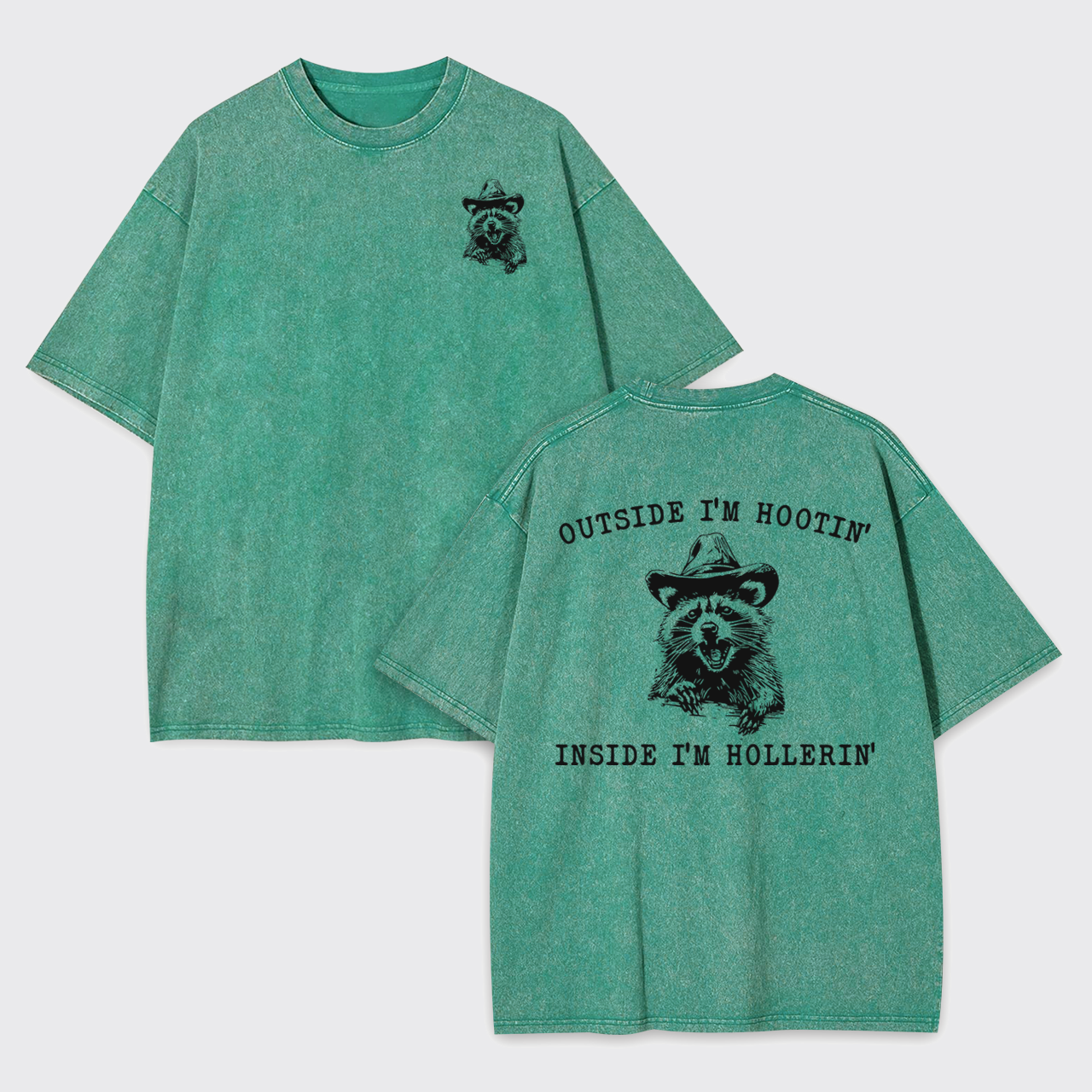 Outside I'm Hootin But Inside I Be Hollerin Garment-dye Tees