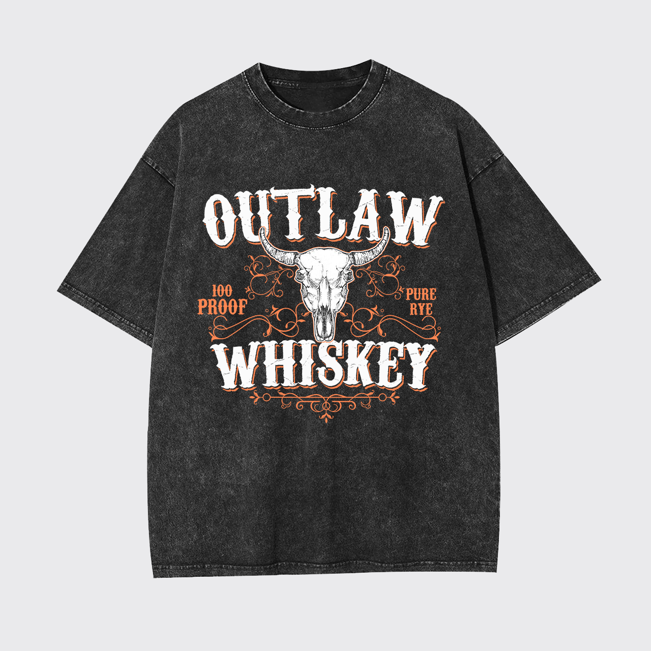 Outlaw Whiskey 100 Proof Pure Rye Garment-dye Tees