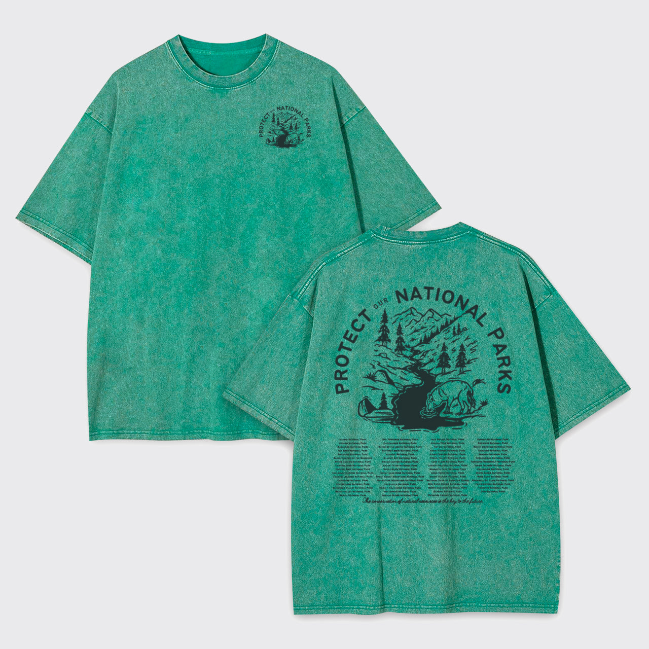 Nature Lover Mountain Hiking Garment-dye Tees