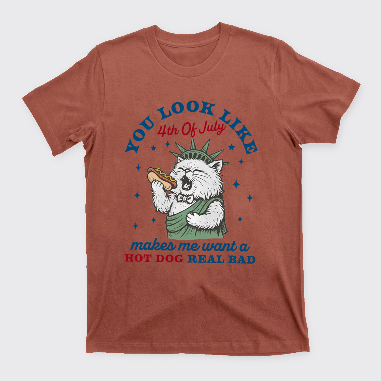 Funny Cat-You Look Like The 4th Of July T-Shirts