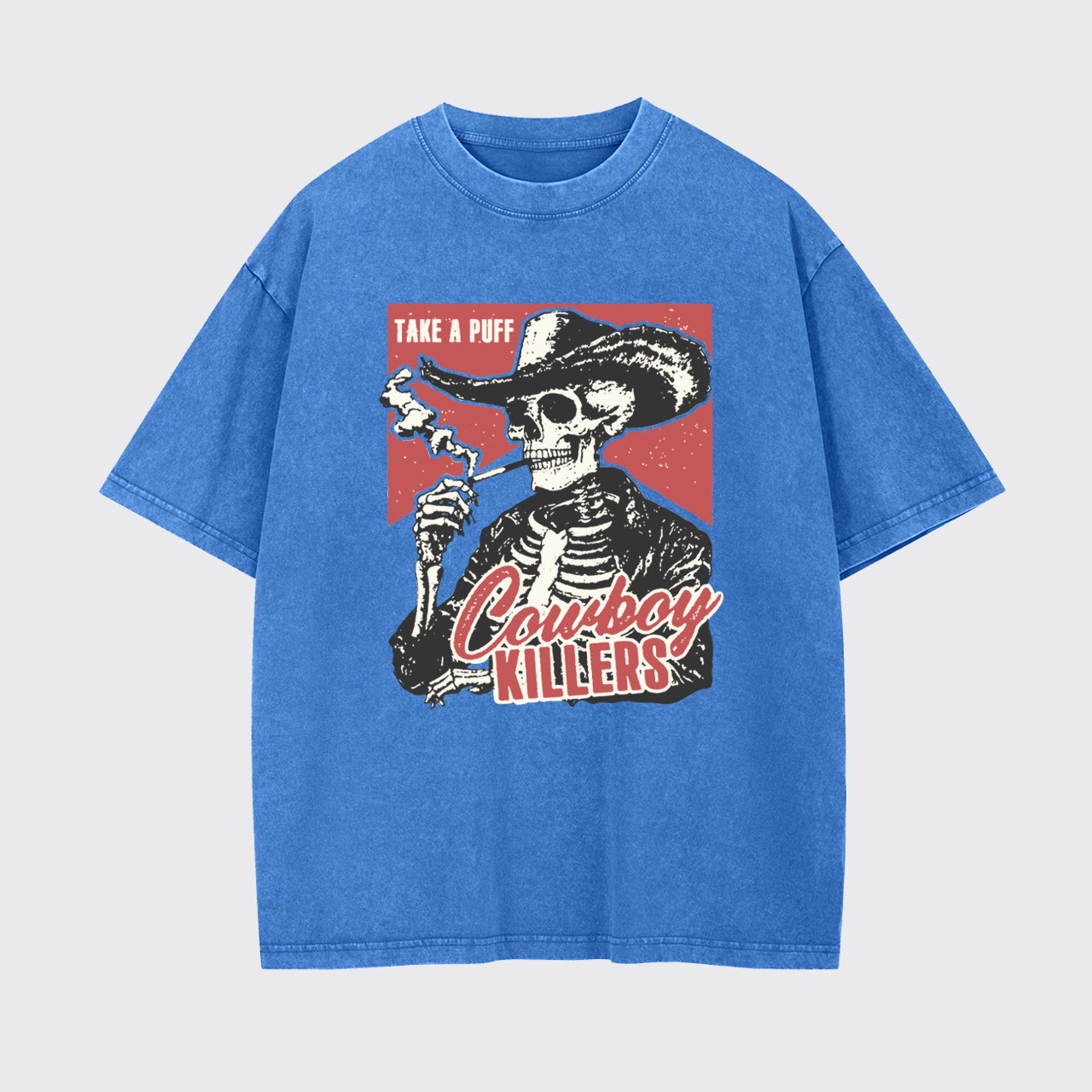 Retro Western-Take A Puff Cowboys Killers Garment-dye Tees
