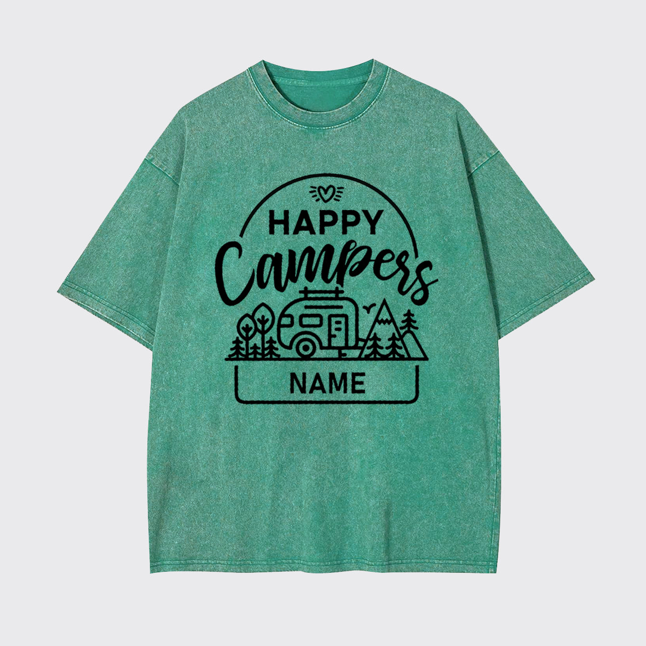 Personalized Happy Camper Garment-dye Tees
