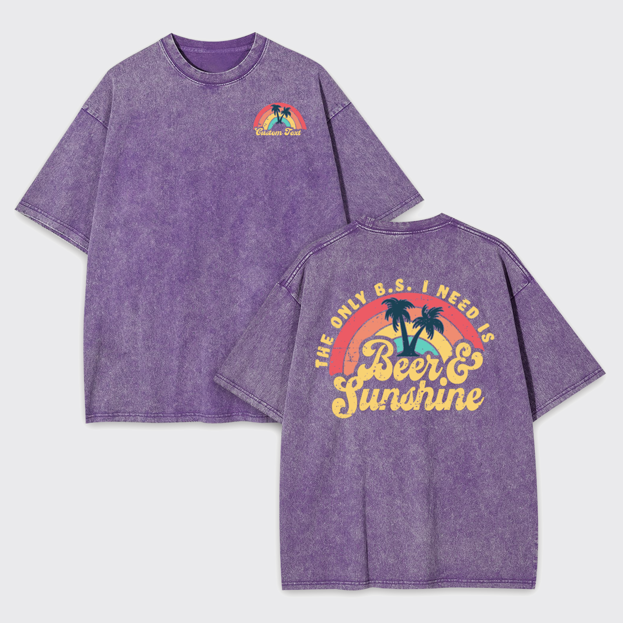 Personalized Beer And Sunshine Garment-dye Tees