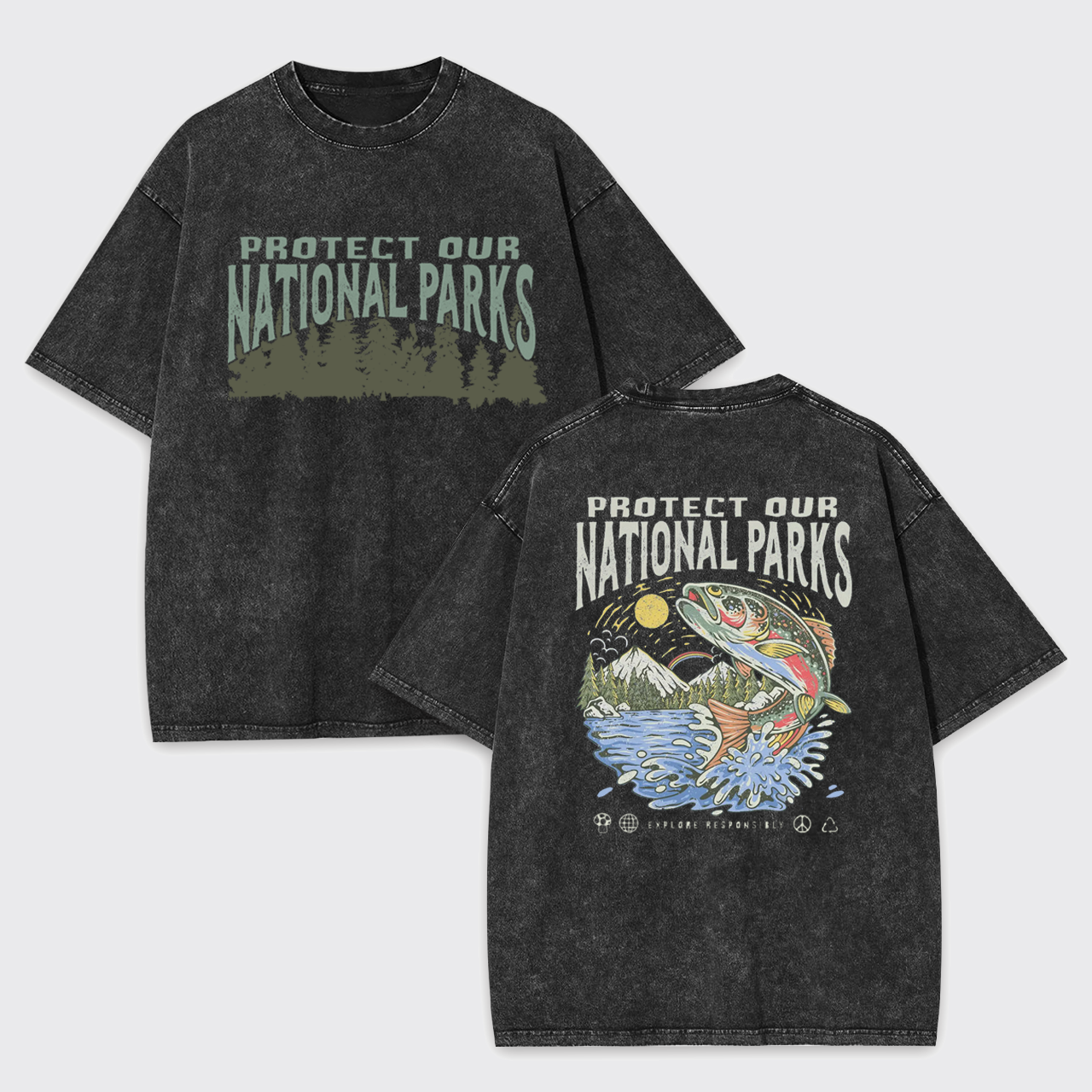 National Parks Fish Garment-dye Tees