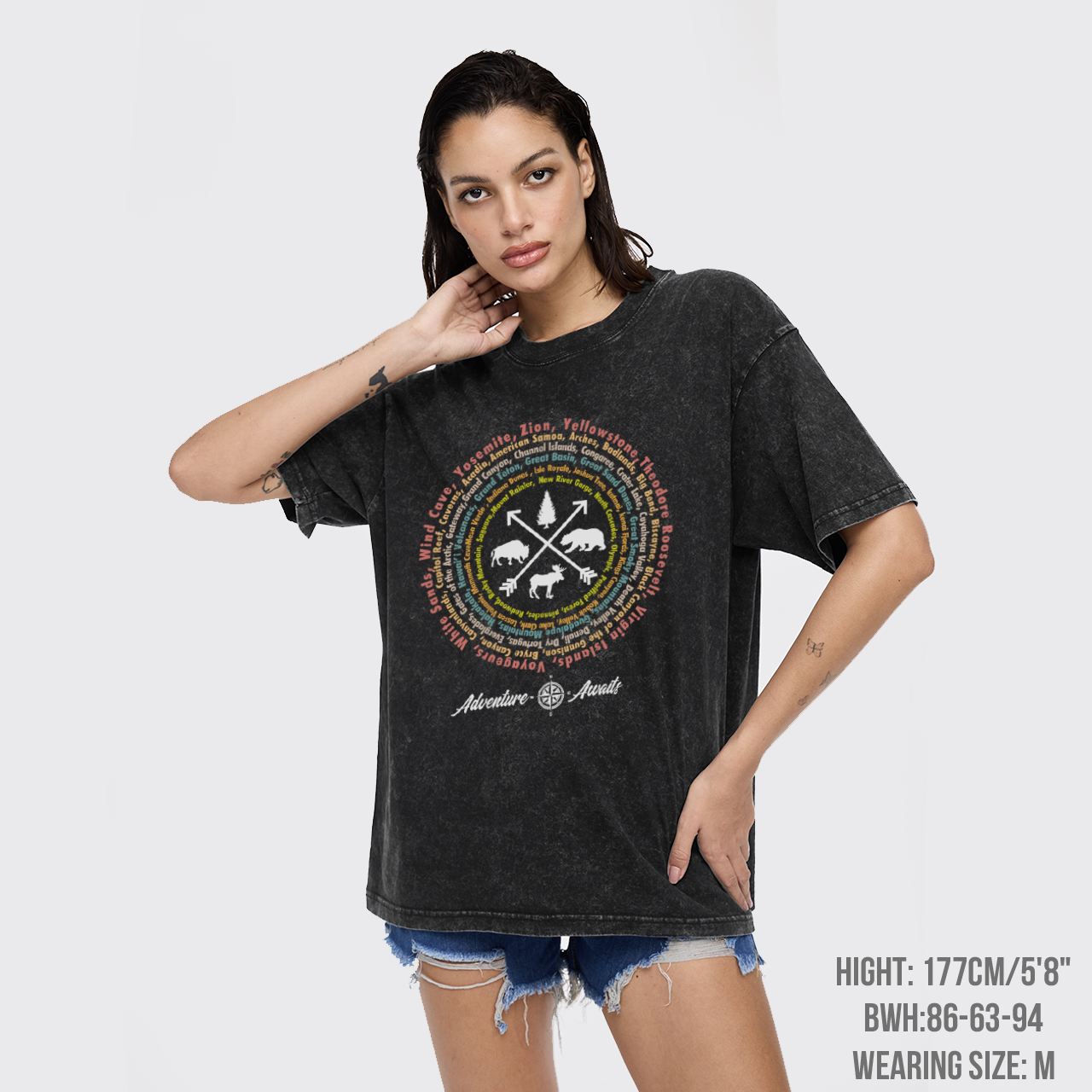 Compass And 63 National Park Garment-dye Tees