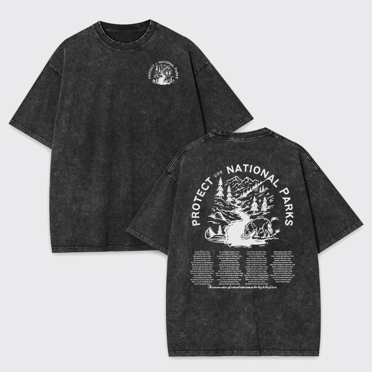 Nature Lover Mountain Hiking Garment-dye Tees