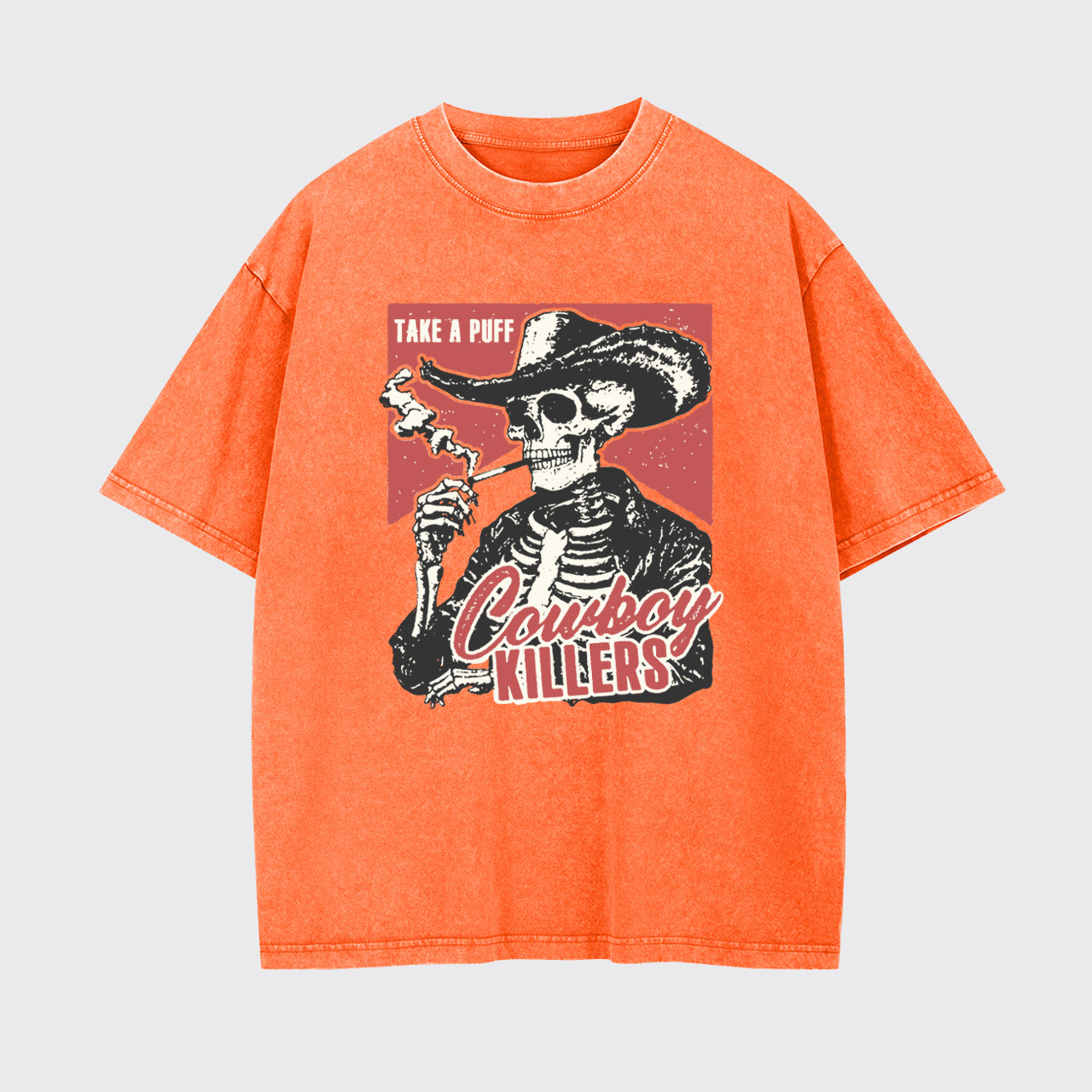 Retro Western-Take A Puff Cowboys Killers Garment-dye Tees