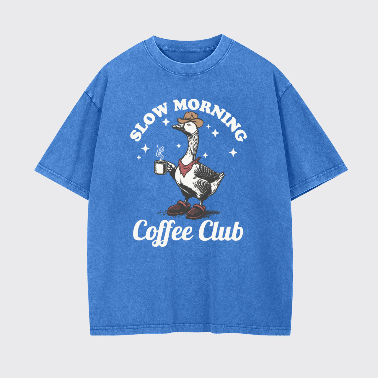 Funny Goose-Slow Morning Coffee Club Garment-dye Tees