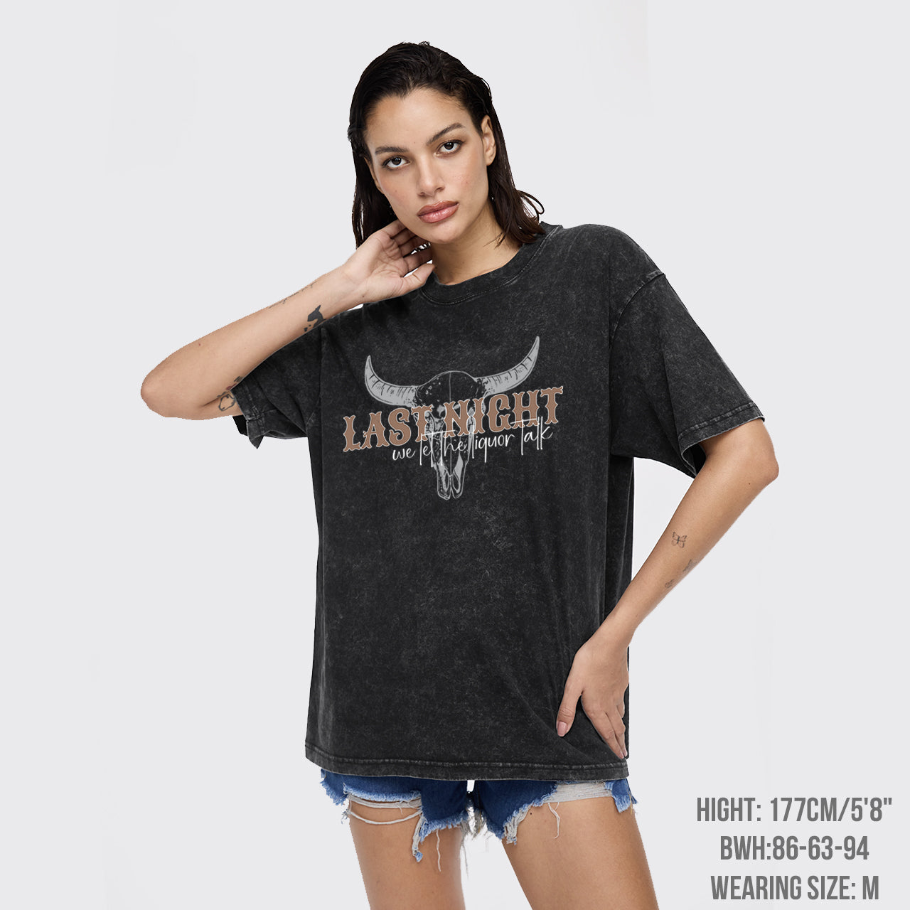 Country Concert Last Night We Let The Liquor Talk Garment-dye Tees