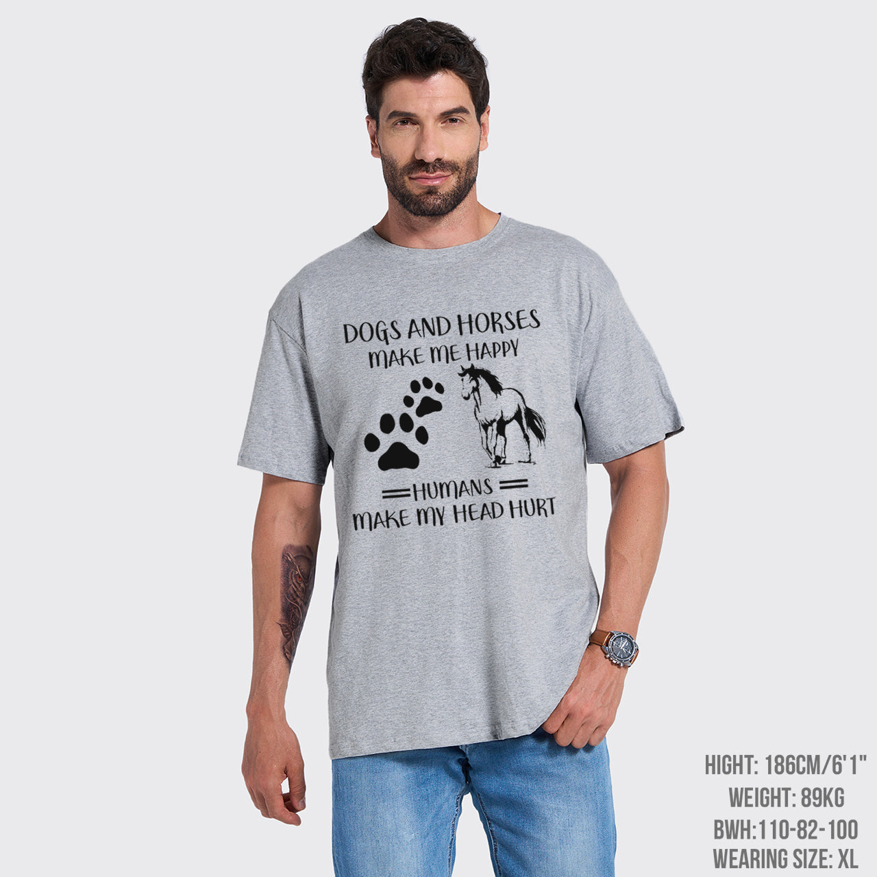Dogs And Horses Make Me Happy T-Shirts