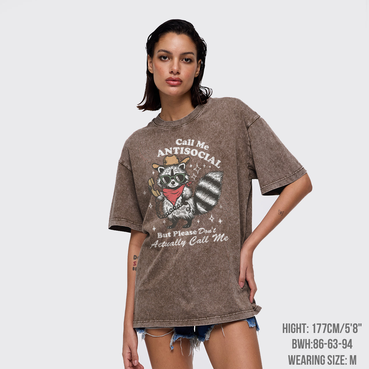 Mental Health-Call Me Antisocial But Please Don't Actually Call Me Garment-dye Tees