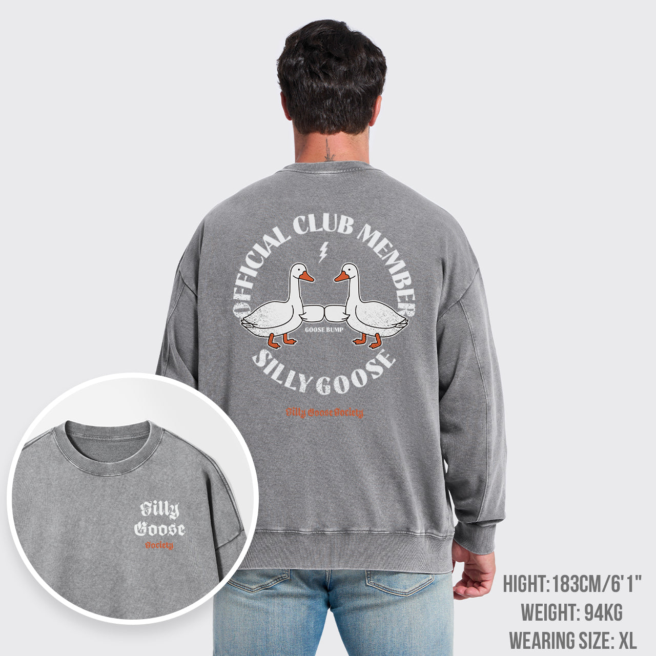 Goose Bump Club Washed Sweatshirts