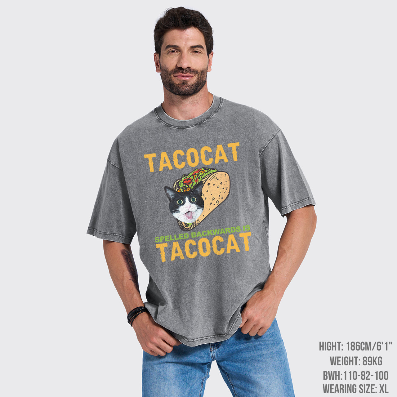 Tacocat Spelled Backwards Is Tacocat Garment-dye Tees