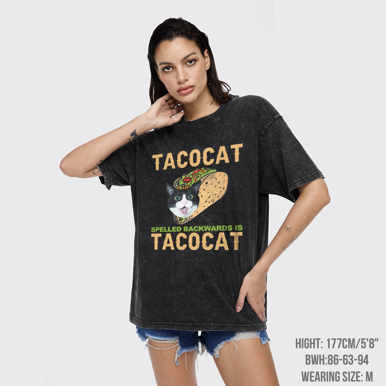 Tacocat Spelled Backwards Is Tacocat Garment-dye Tees