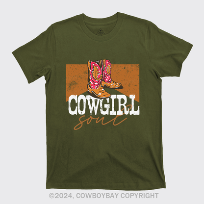Cowgirl Walking In The Western Desert T-Shirts