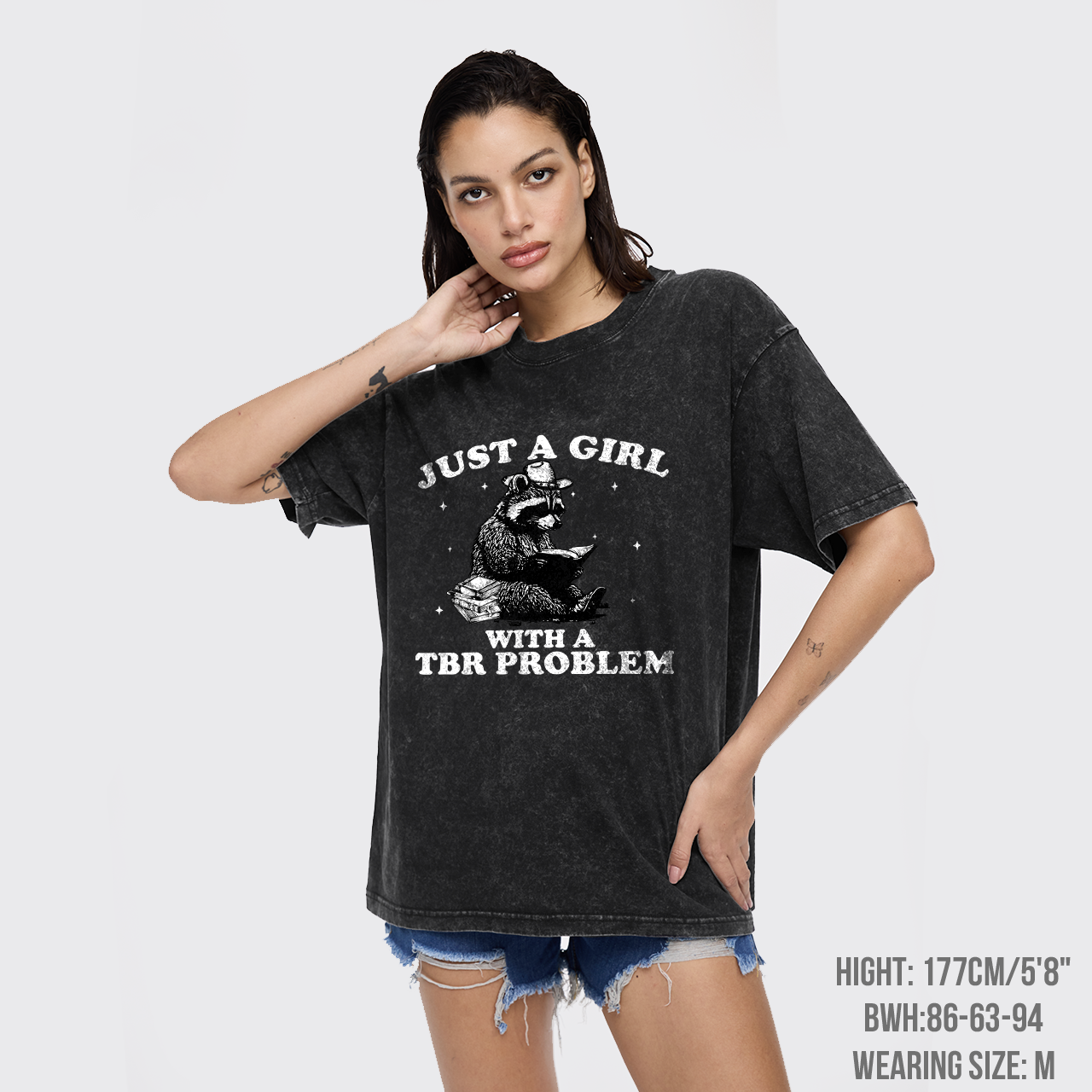 Just A Girl With A TBR Problem Garment-dye Tees