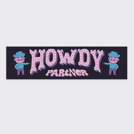 Howdy Cowboy Bumper Magnet