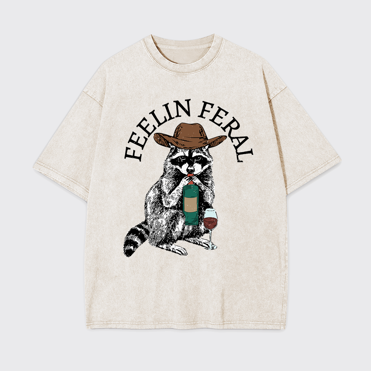 Funny Raccoon Garment-dye Tees