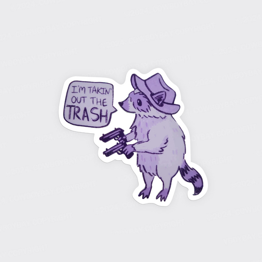 Raccoon Glitter_Broncobay Fridge Magnet