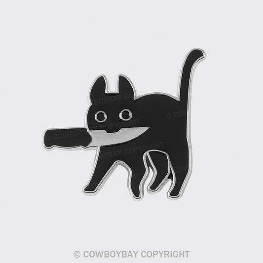 Knife Cat_Cowboybay Pin