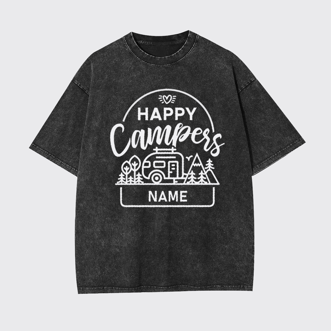Personalized Happy Camper Garment-dye Tees