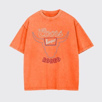 Retro Bullhead Rodeo Graphic Garment-dye Tees