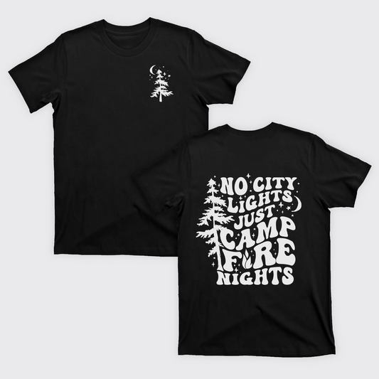 No City Lights Just Camp Fire Nights T-Shirts