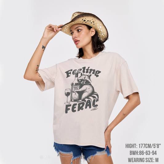 Feeling Feral Of Raccoon Garment-dye Tees