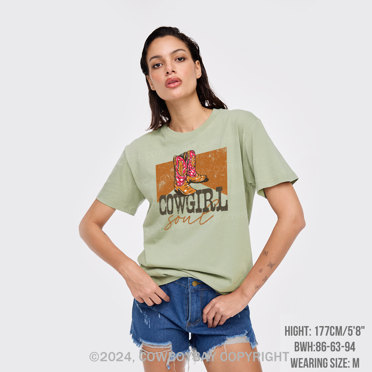 Cowgirl Walking In The Western Desert T-Shirts