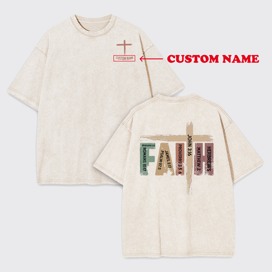 Personalized Retro Christian Garment-dye Tees