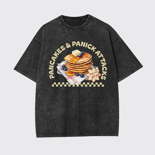 Mental Health-Pancakes And Panic Attacks Garment-dye Tees