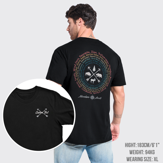Personalized Compass And 63 National Park T-Shirts