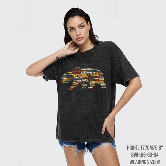 Wildlife Hiking Camping Garment-dye Tees