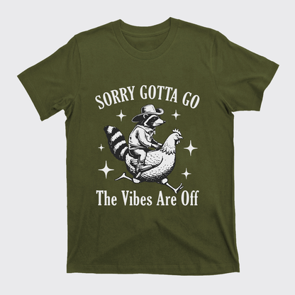 Cowboy Raccon Riding A Chicken T-Shirts