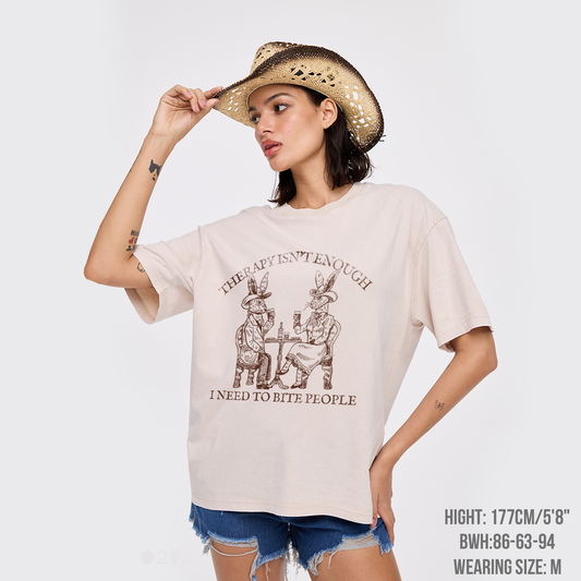 Therapy Isn't Enough I Need To Bite People Garment-dye Tees