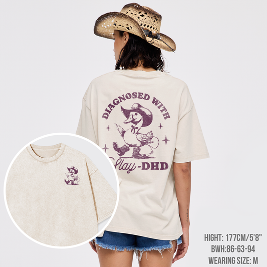 Snarky Sayings-Diagnosed With Slay-Dhd Garment-dye Tees