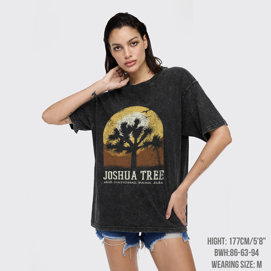 Vintage Retro Camping National Park Garment-dye Tees