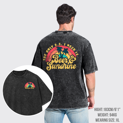 Personalized Beer And Sunshine Garment-dye Tees