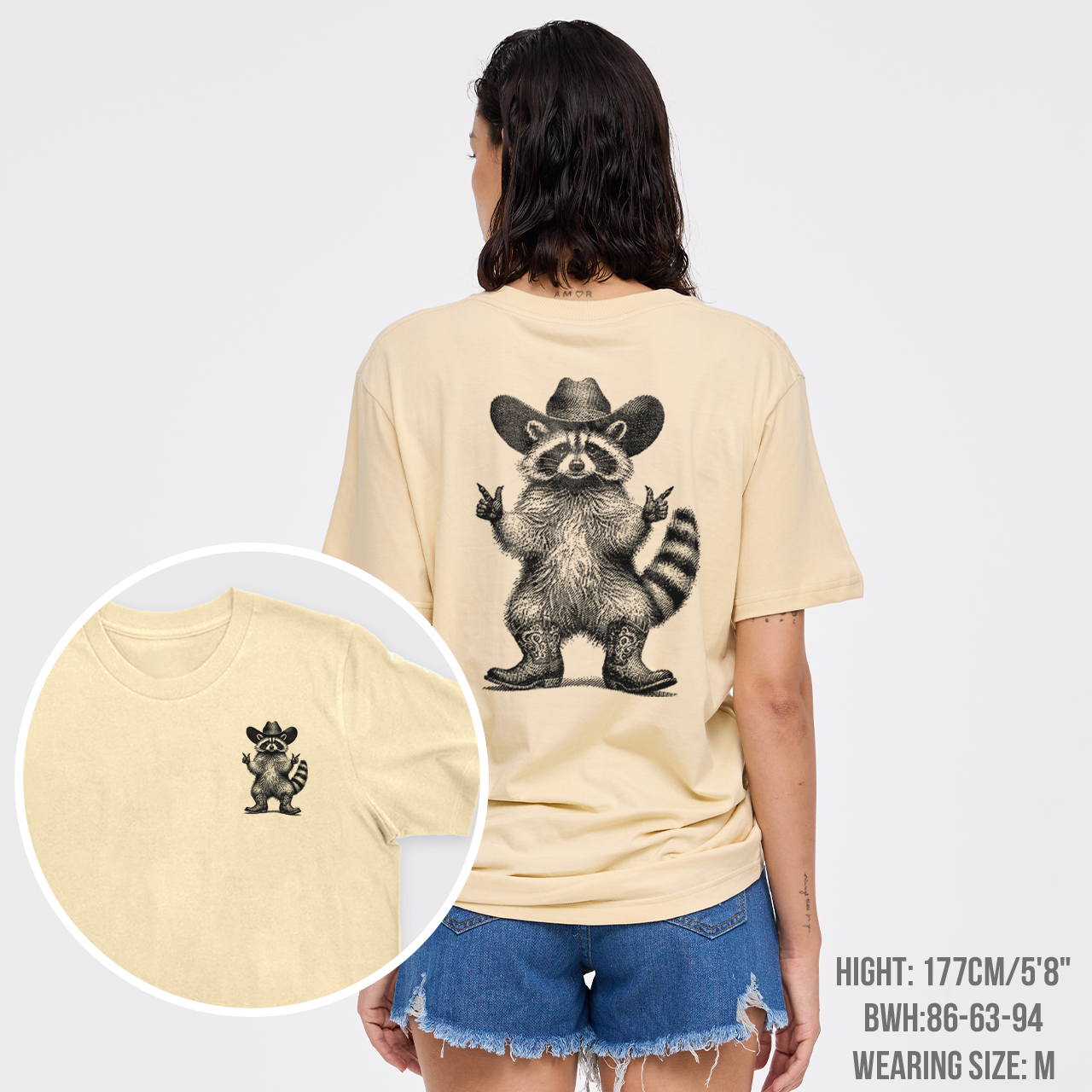 Cowboy Raccoon Vintage Style T-Shirts